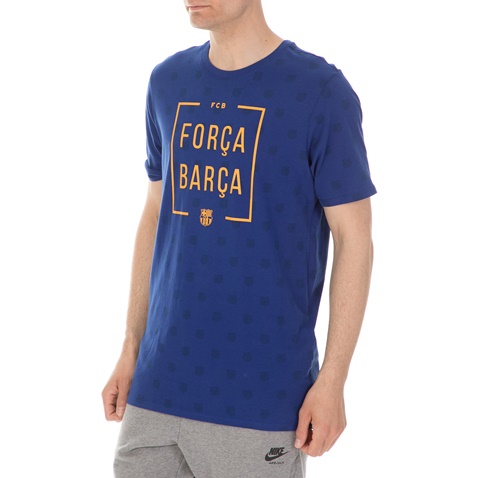 NIKE-Ανδρικό t-shirt Nike FC Barcelona μπλε