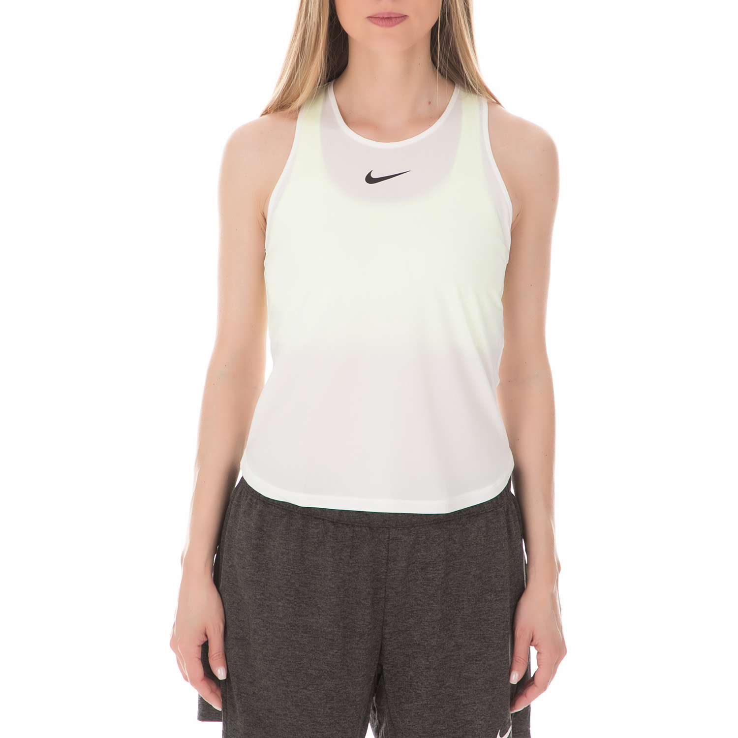 NIKE - Γυναικείο αθλητικό φανελάκι Nike Dry Slam λευκό Γυναικεία/Ρούχα/Αθλητικά/T-shirt-Τοπ