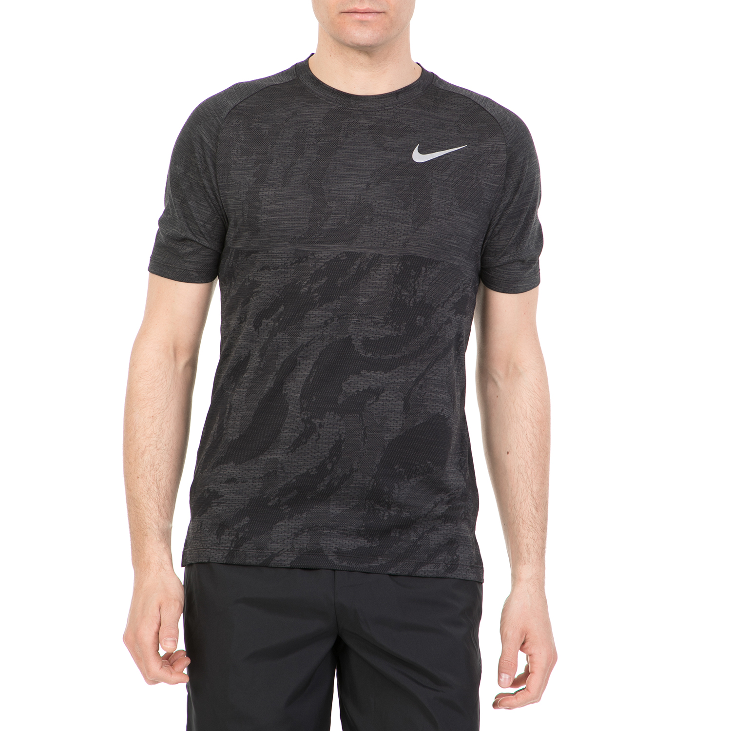 NIKE - Ανδρική κοντομάνικη μπλούζα NIKE DRY MEDALIST μαύρη-γκρι Ανδρικά/Ρούχα/Αθλητικά/T-shirt