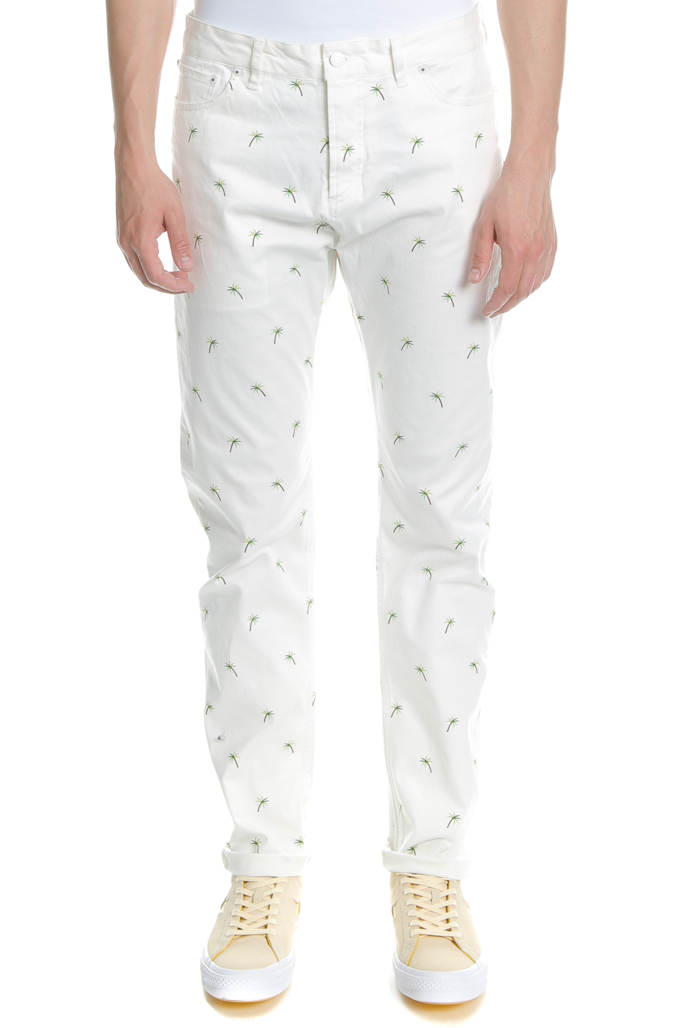 SCOTCH & SODA - Ανδρικό παντελόνι SCOTCH & SODA λευκό Ανδρικά/Ρούχα/Παντελόνια/Φαρδιά Γραμμή