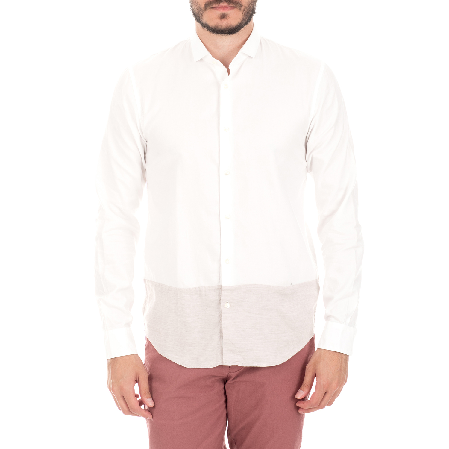 SCOTCH & SODA - Ανδρικό πουκάμισο SCOTCH & SODA λευκό Ανδρικά/Ρούχα/Πουκάμισα/Μακρυμάνικα
