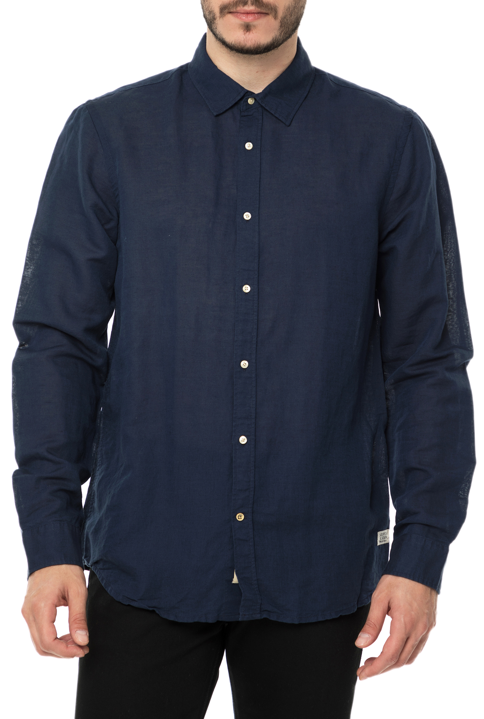 SCOTCH & SODA - Ανδρικό μακρυμάνικο πουκάμισο SCOTCH & SODA μπλε Ανδρικά/Ρούχα/Πουκάμισα/Μακρυμάνικα