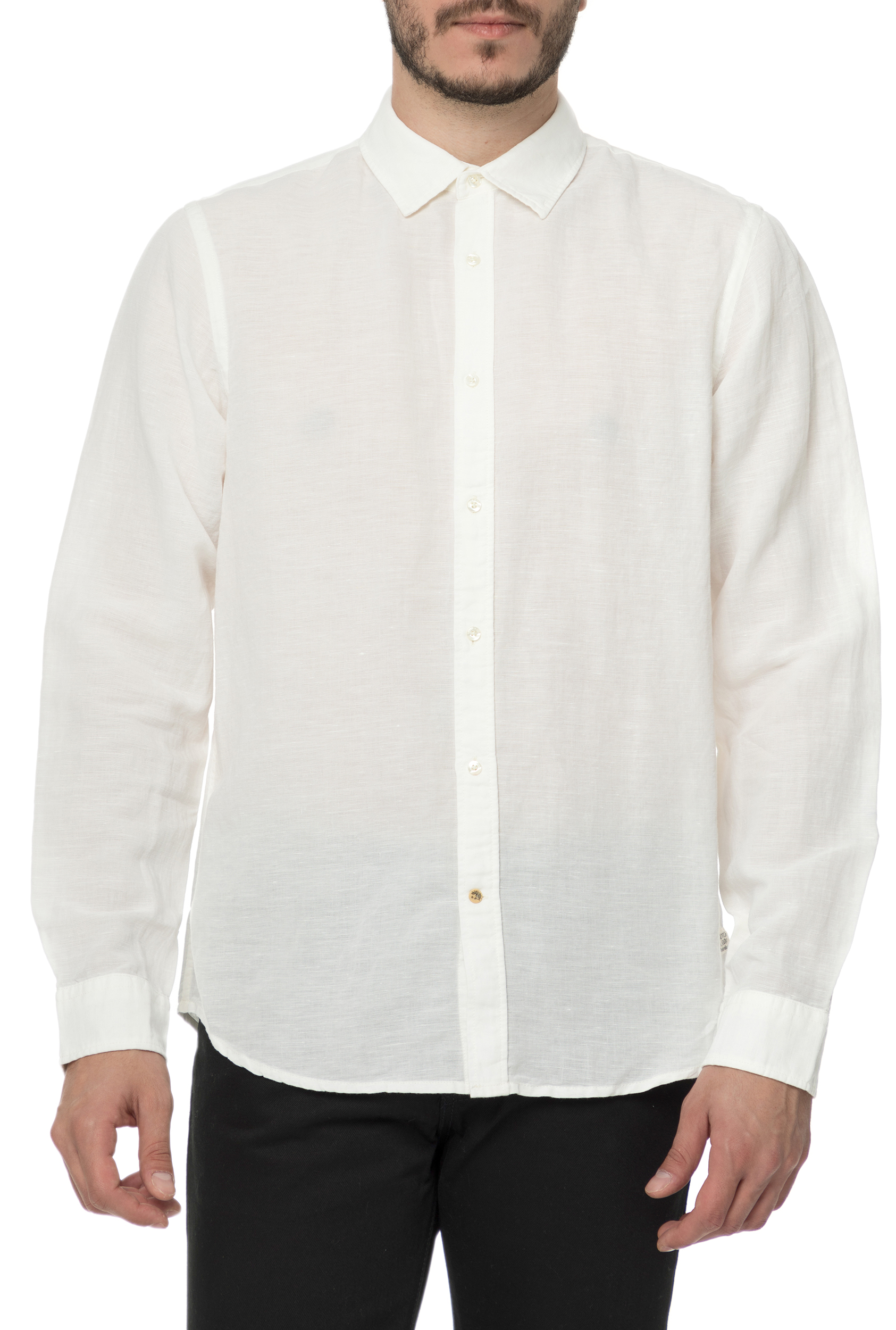 SCOTCH & SODA - Ανδρικό μακρυμάνικο πουκάμισο SCOTCH & SODA λευκή