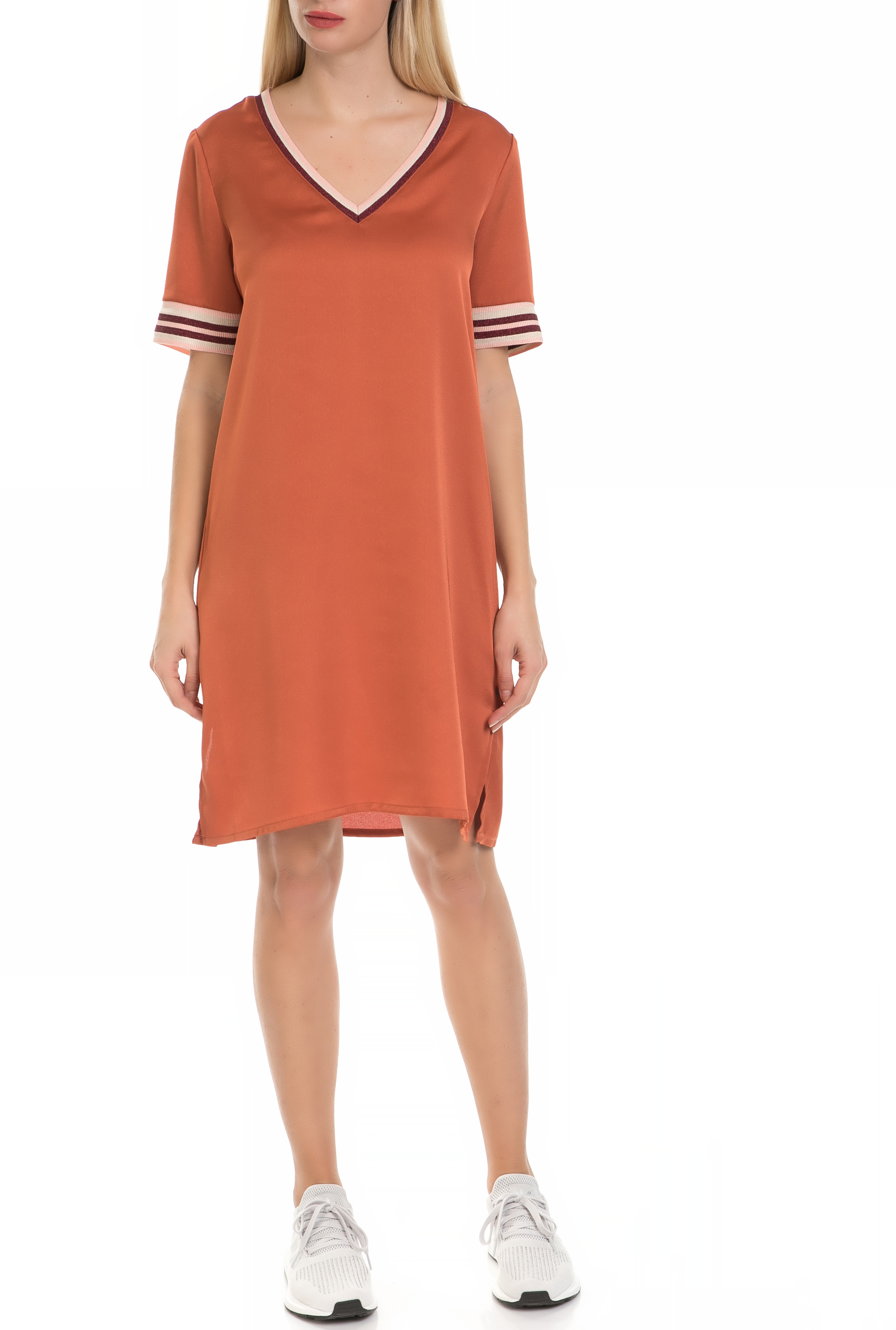 Γυναικεία/Ρούχα/Φορέματα/Μίνι SCOTCH & SODA - Γυναικείό φόρεμα SCOTCH & SODA πορτοκαλί
