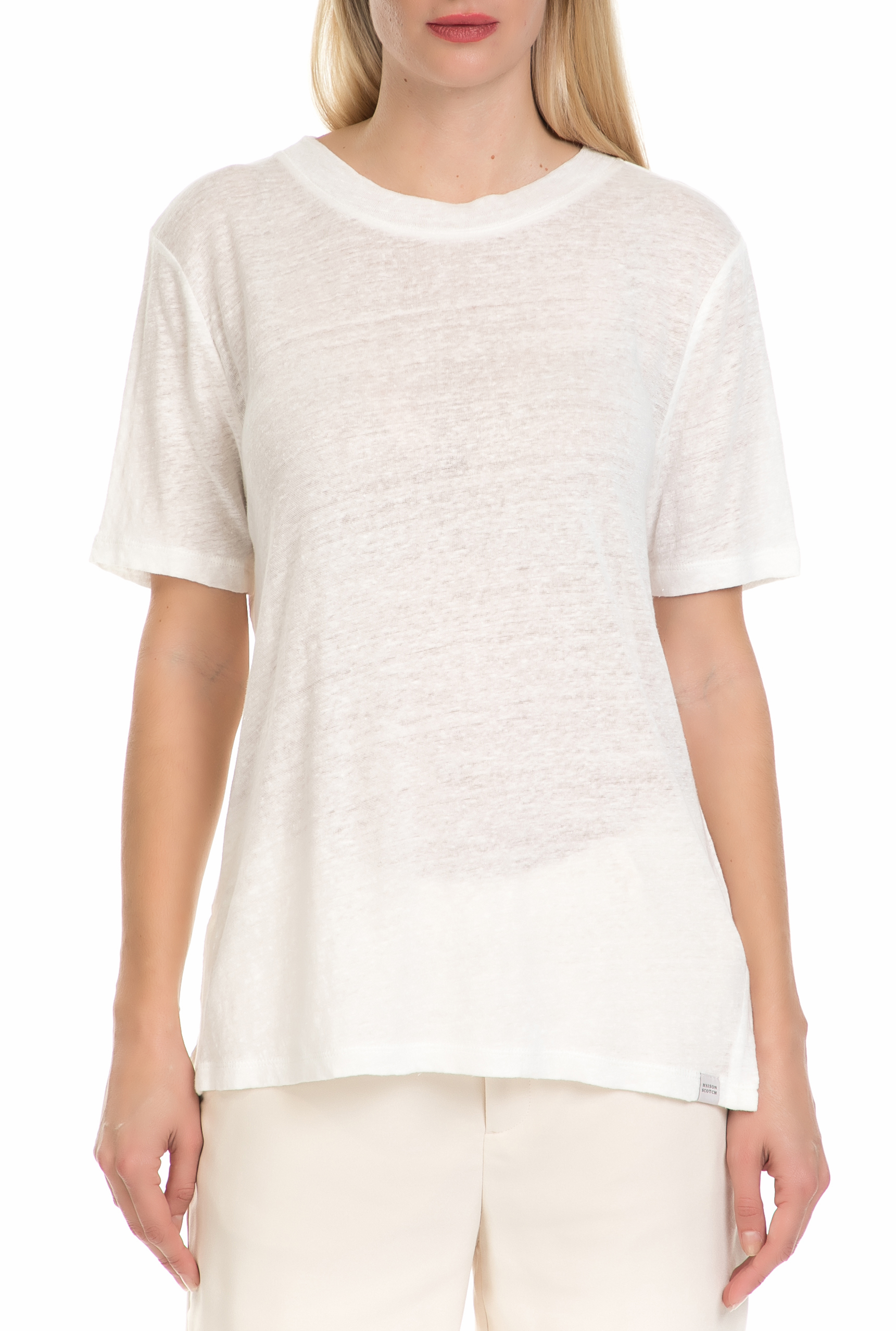 Γυναικεία/Ρούχα/Μπλούζες/Κοντομάνικες SCOTCH & SODA - Γυναικείο T-shirt SCOTCH & SODA λευκό