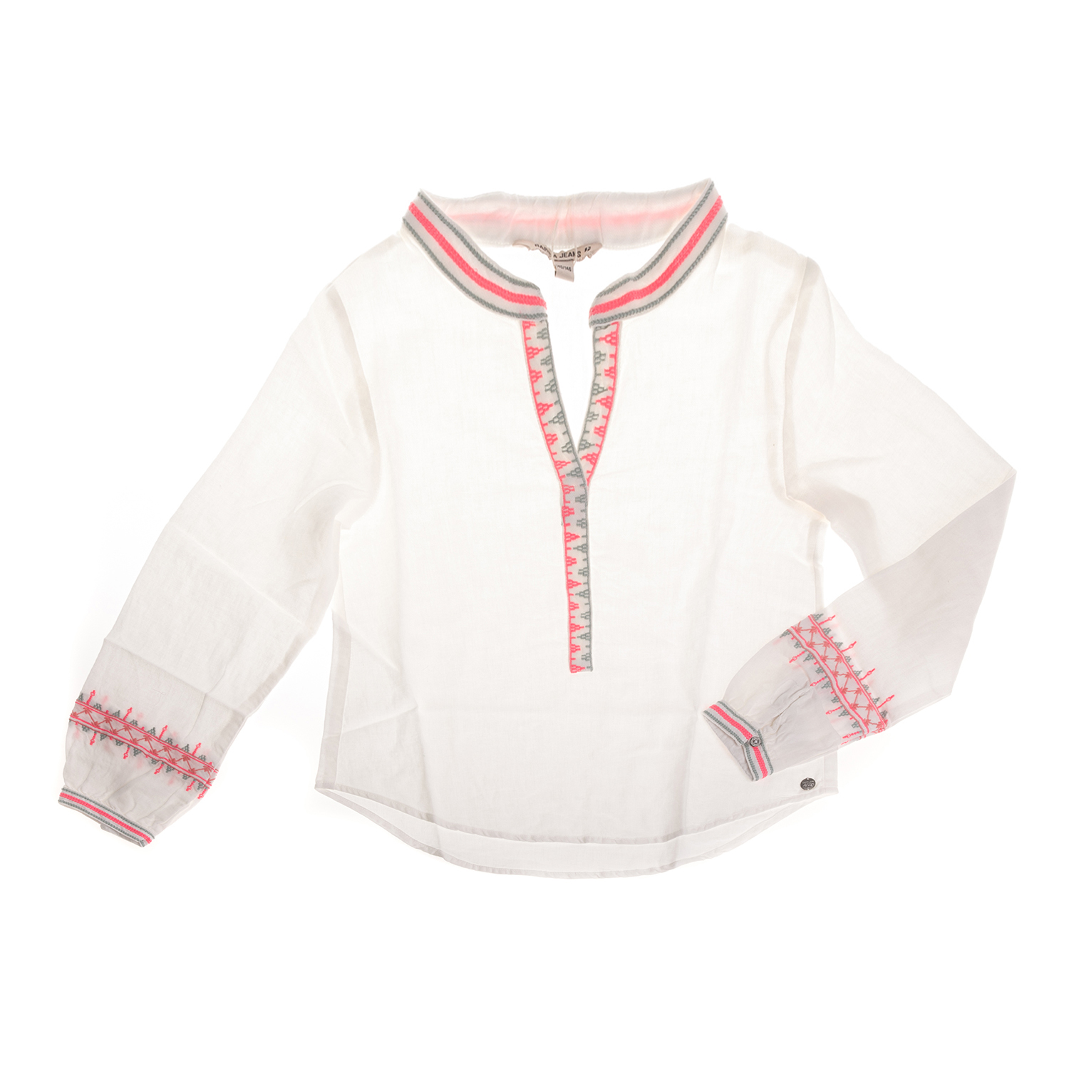 GARCIA JEANS - Παιδική μακρυμάνικη μπλούζα GARCIA JEANS λευκή Παιδικά/Girls/Ρούχα/Μπλούζες Μακρυμάνικες