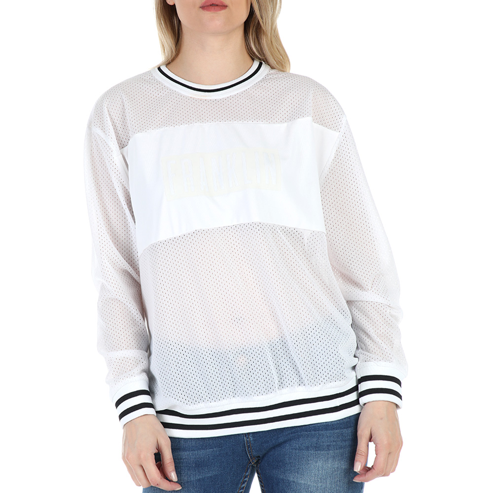 Γυναικεία/Ρούχα/Μπλούζες/Μακρυμάνικες FRANKLIN & MARSHALL - Ανδρική μακρυμάνικη μπλούζα FRANKLIN & MARSHALL λευκή