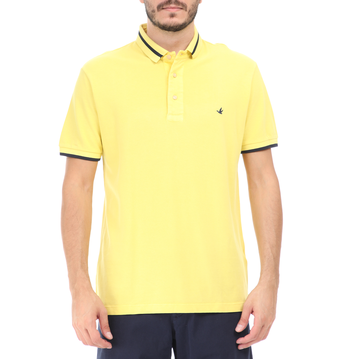 Ανδρικά/Ρούχα/Μπλούζες/Πόλο BROOKSFIELD - Ανδρική polo μπλούζα BROOKSFIELD κίτρινη