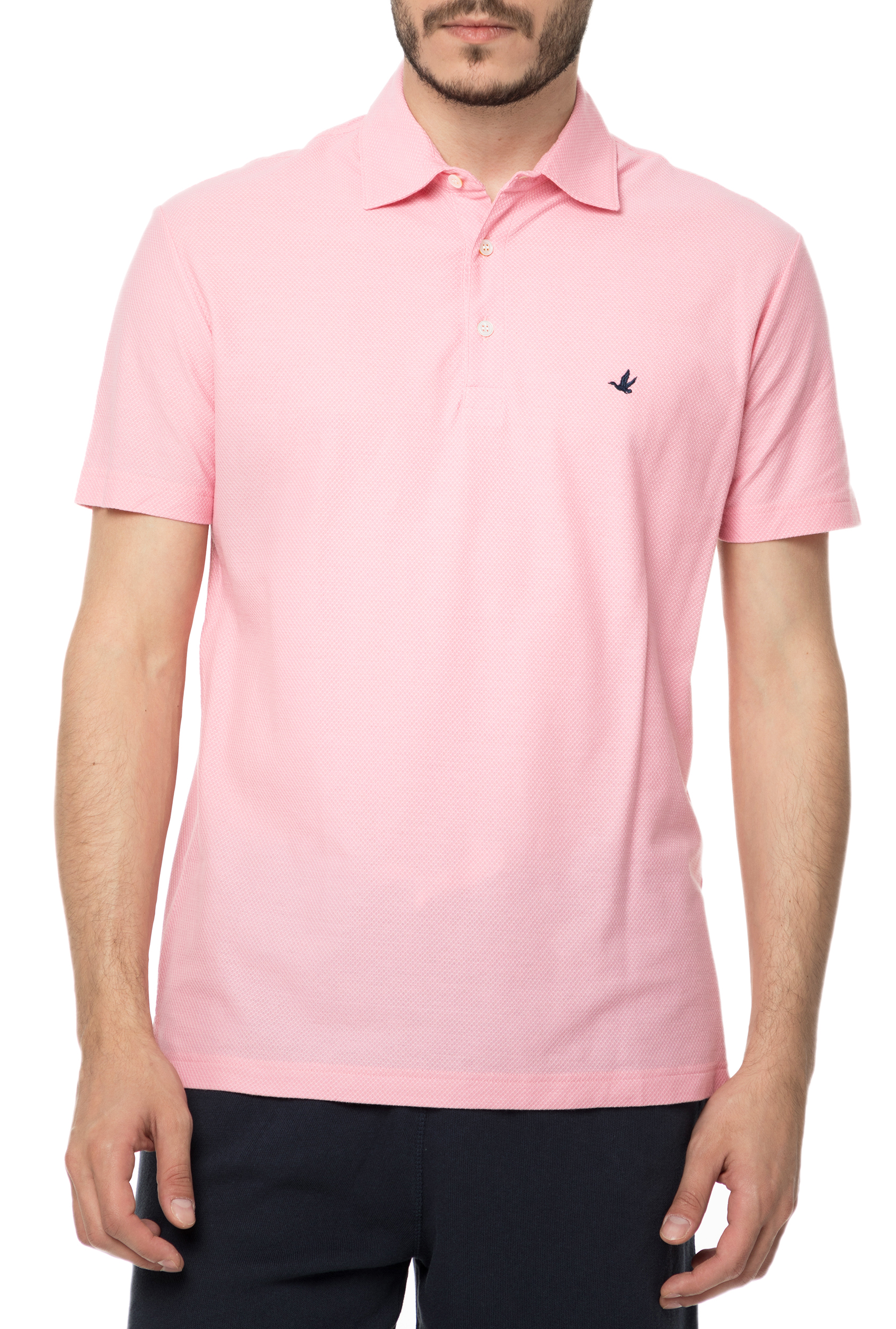 Ανδρικά/Ρούχα/Μπλούζες/Πόλο BROOKSFIELD - Ανδρική πόλο μπλούζα BROOKSFIELD ροζ