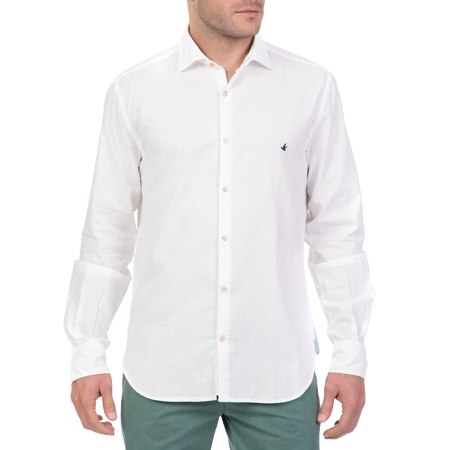 BROOKSFIELD Ανδρικό μακρυμάνικο πουκάμισο BROOKSFIELD λευκό