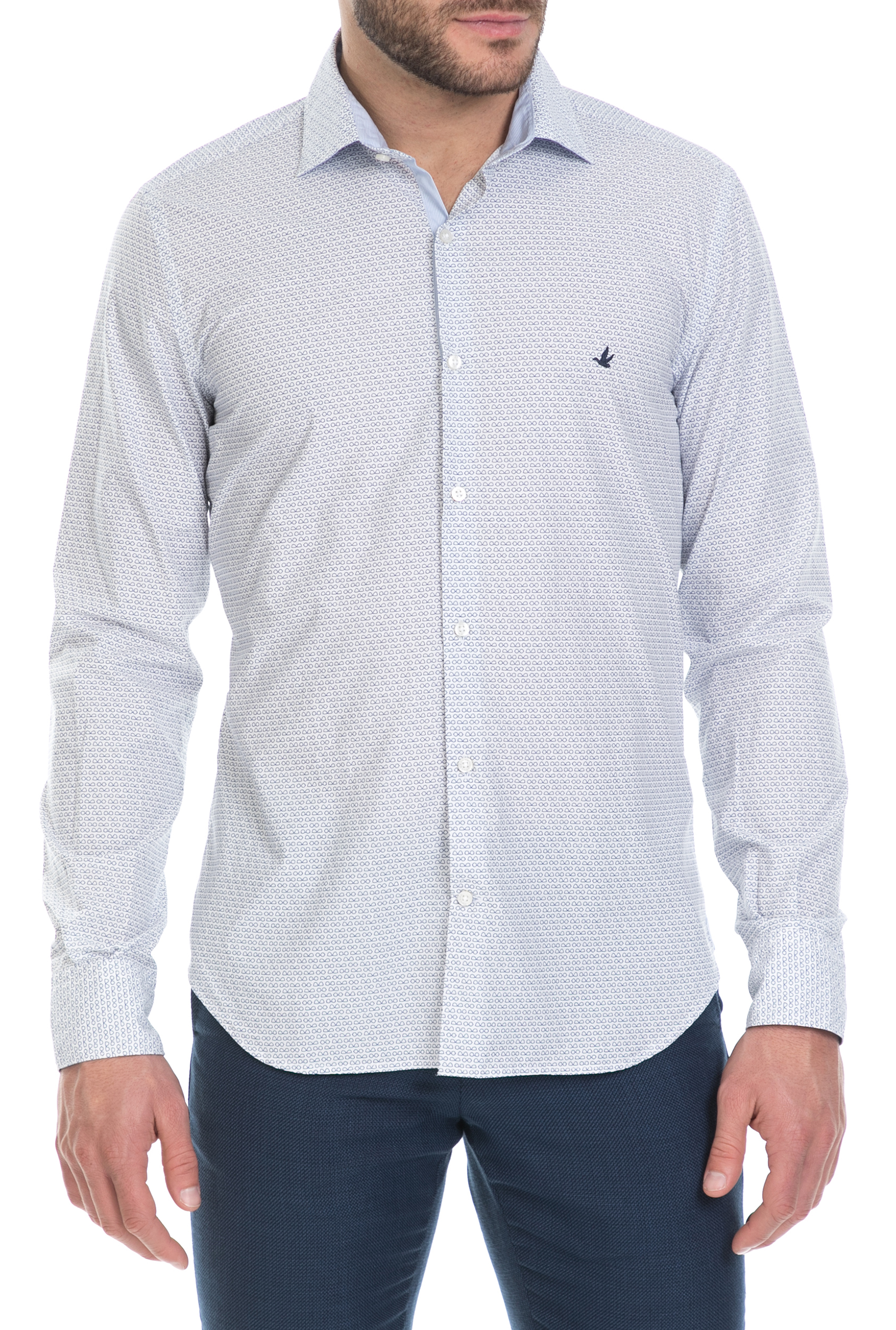 BROOKSFIELD Ανδρικό μακρυμάνικο πουκάμισο Brooksfield λευκό
