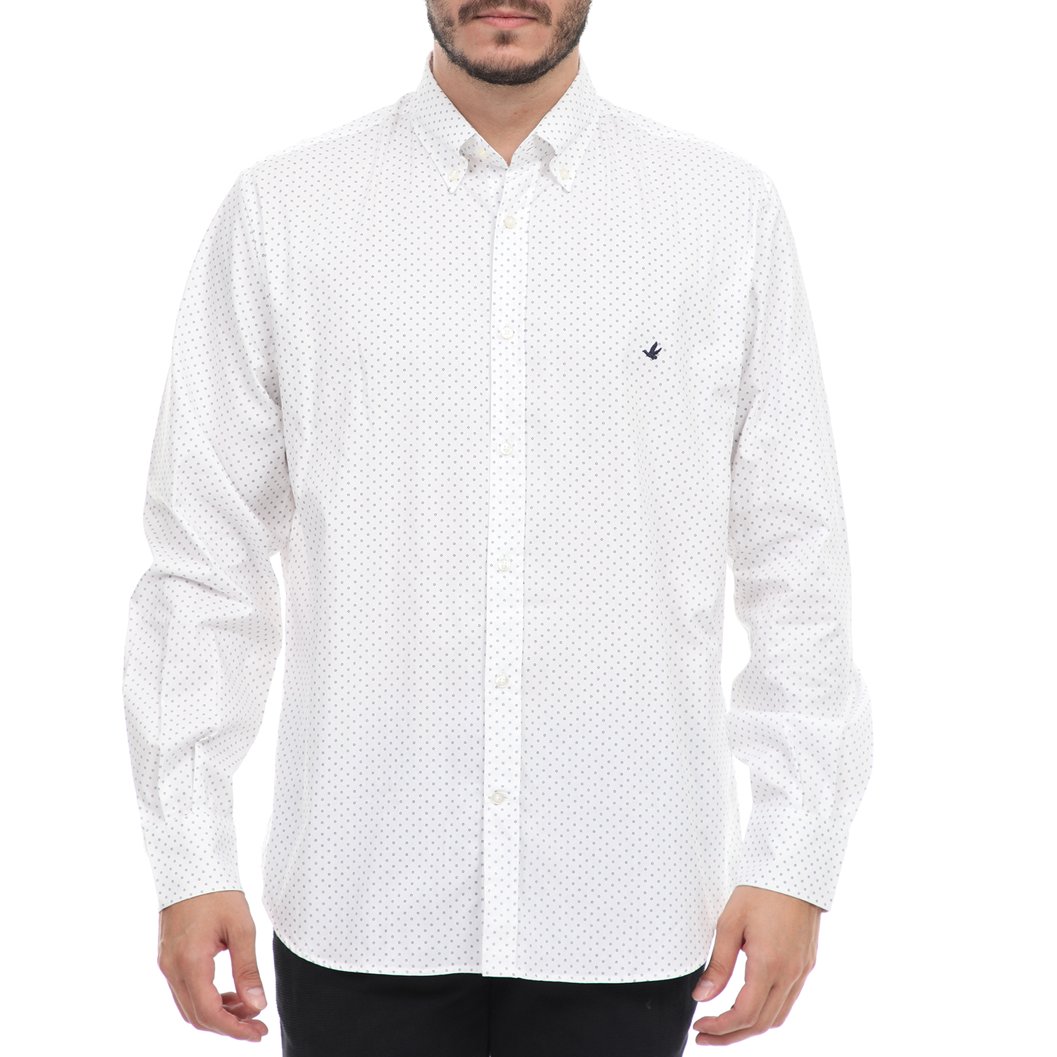 BROOKSFIELD - Ανδρικό πουκάμισο BROOKSFIELD λευκό μπλε Ανδρικά/Ρούχα/Πουκάμισα/Μακρυμάνικα