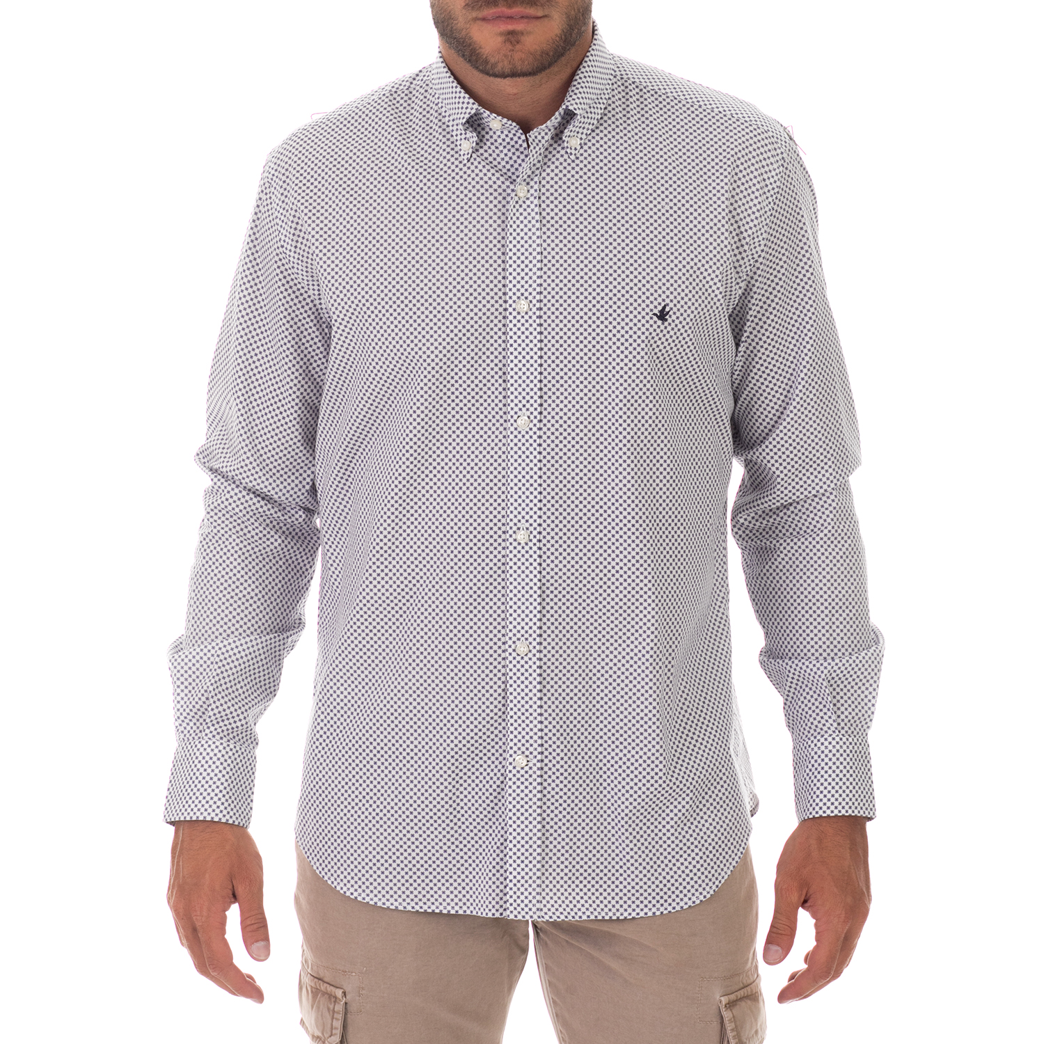 Ανδρικά/Ρούχα/Πουκάμισα/Μακρυμάνικα BROOKSFIELD - Ανδρικό πουκάμισο BROOKSFIELD REGULAR FIT λευκό