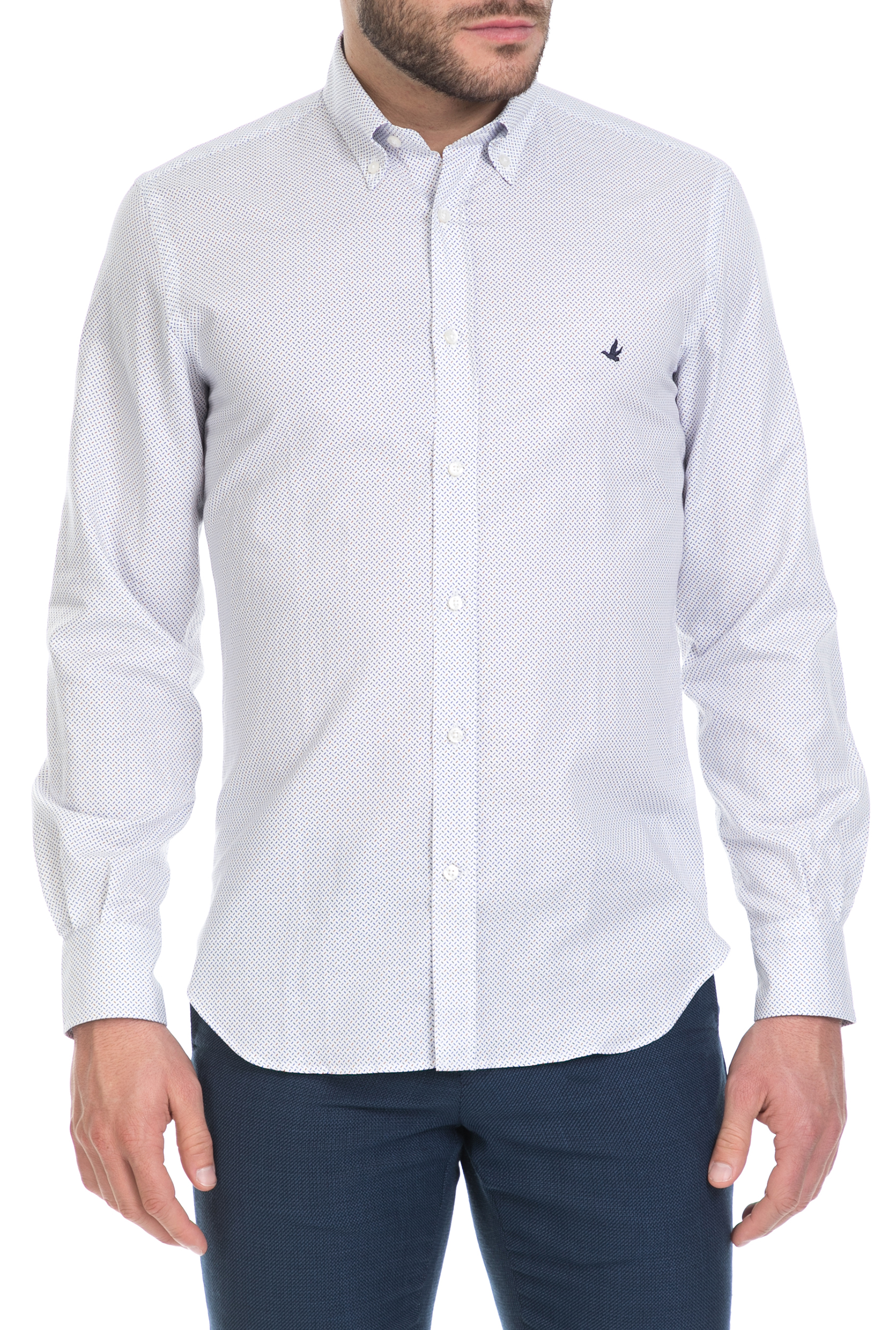 BROOKSFIELD - Ανδρικό μακρυμάνικο πουκάμισο Brooksfield λευκό