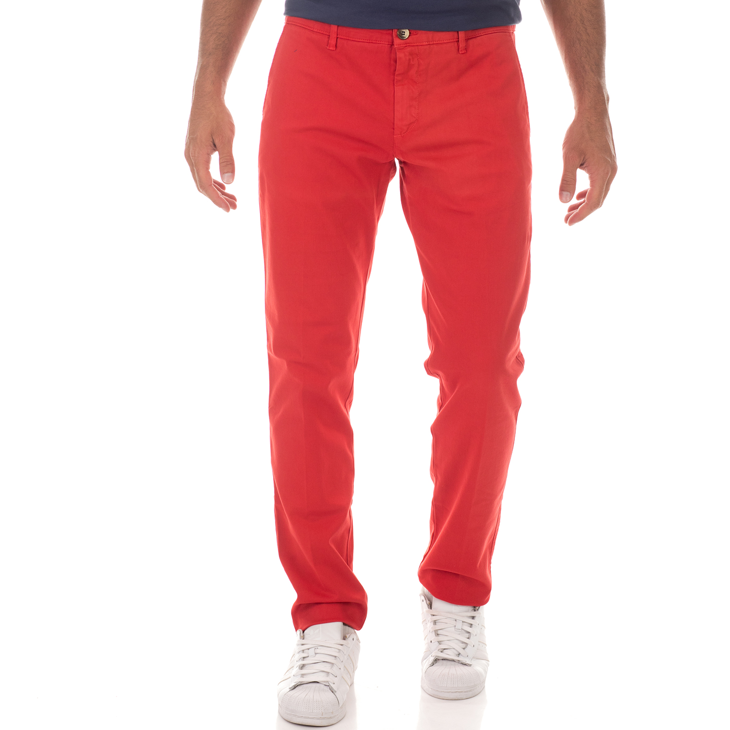 BROOKSFIELD - Ανδρικό chino παντελόνι BROOKSFIELD STANDARD FIT κόκκινο Ανδρικά/Ρούχα/Παντελόνια/Chinos