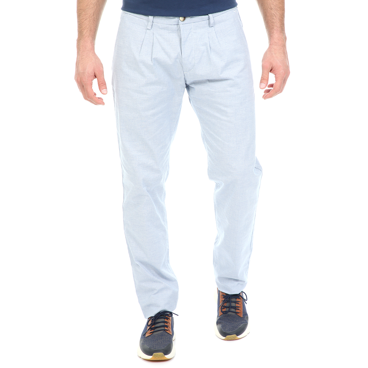 BROOKSFIELD - Ανδρικό παντελόνι chino BROOKSFIELD γαλάζιο Ανδρικά/Ρούχα/Παντελόνια/Chinos
