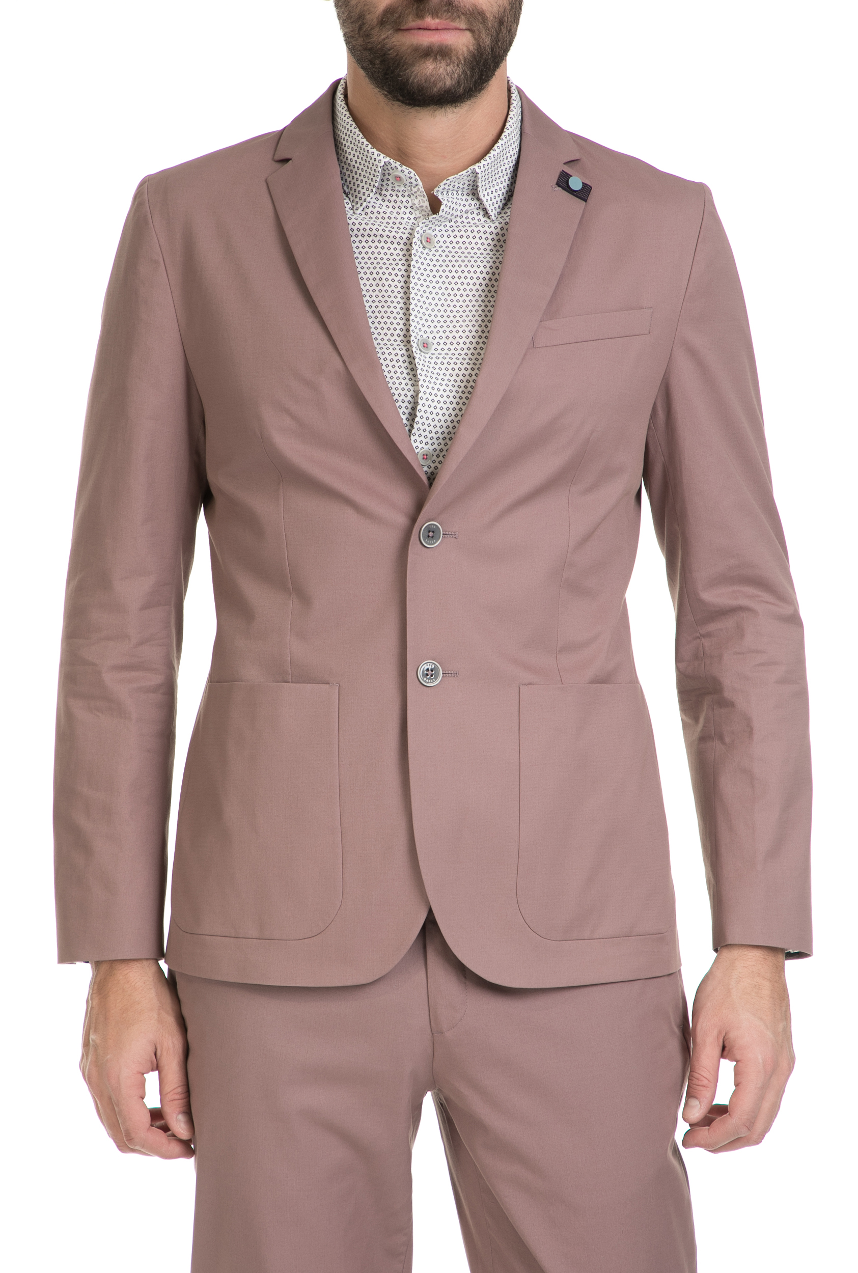 Ανδρικά/Ρούχα/Πανωφόρια/Σακάκια TED BAKER - Ανδρικό σακάκι TED BAKER ροζ-σομόν