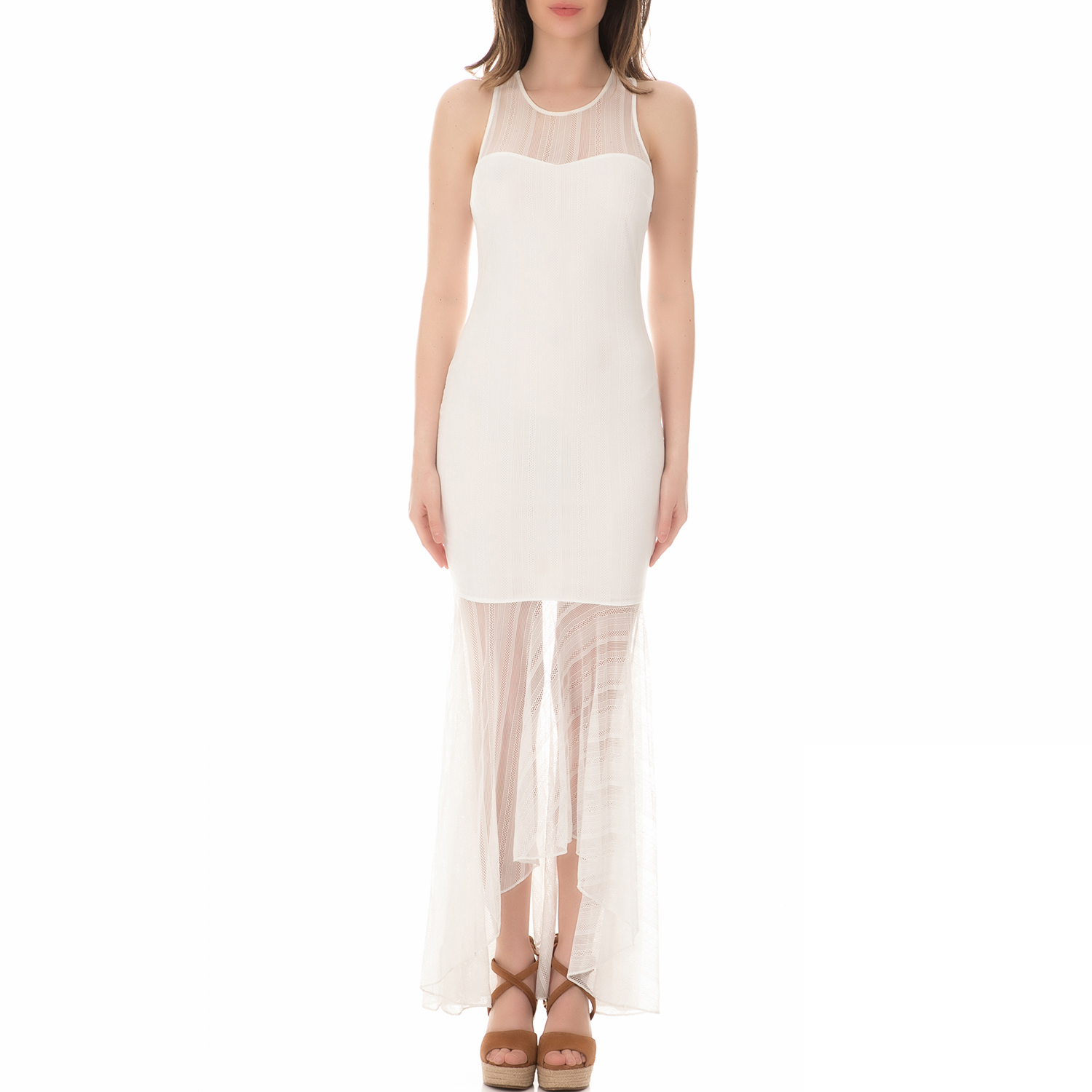GUESS - Γυναικείο μίνι φόρεμα GUESS GISELLE λευκό Γυναικεία/Ρούχα/Φορέματα/Μίνι