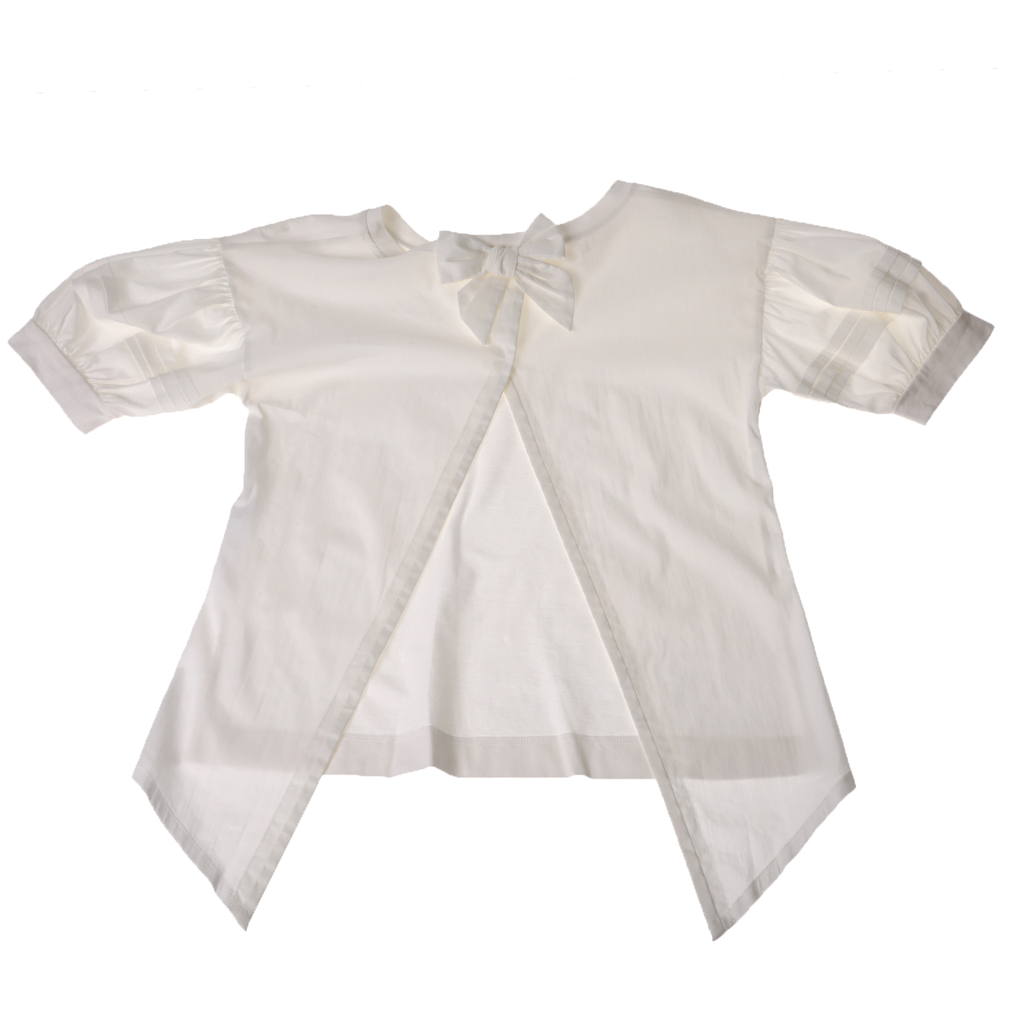 Παιδικά/Girls/Ρούχα/Μπλούζες Κοντομάνικες-Αμάνικες JAKIOO - Παιδικό κοντομάνικο τοπ JAKIOO APERTA DIETRO λευκό