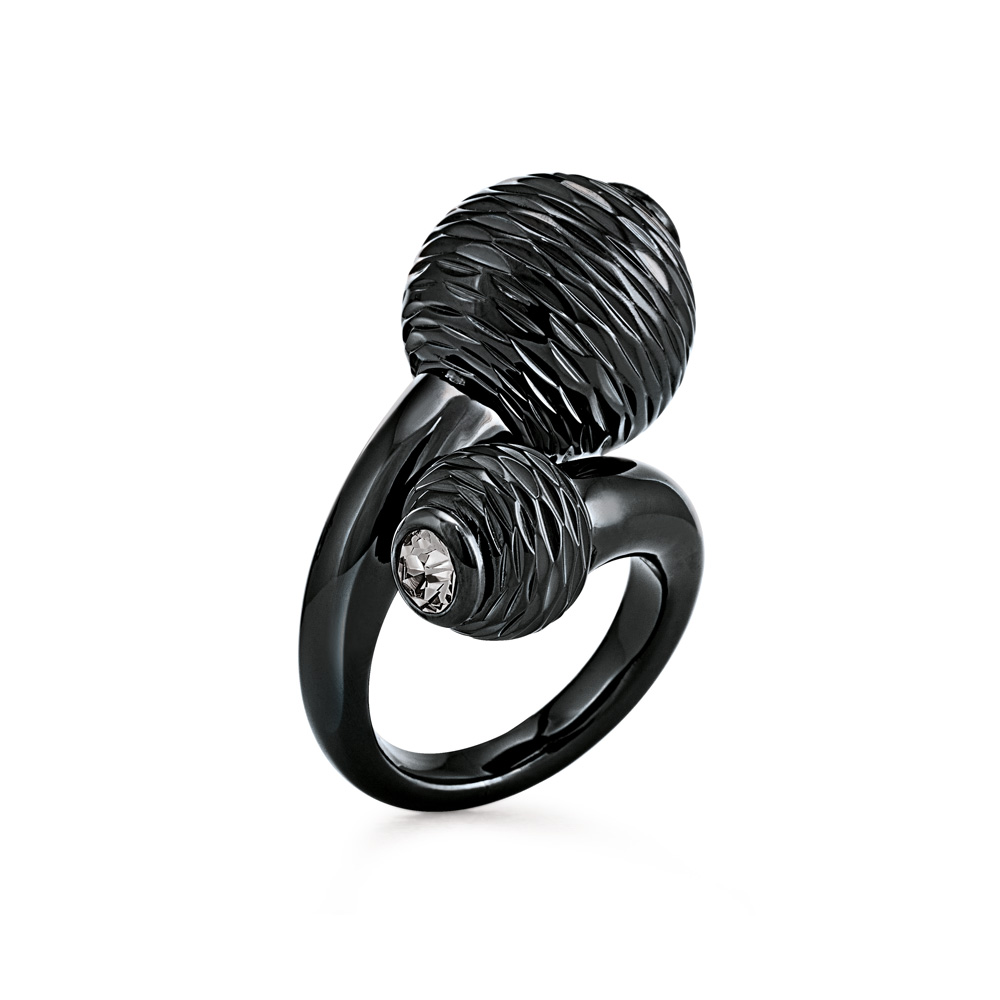 FOLLI FOLLIE - Γυναικείο δαχτυλίδι FOLLI FOLLIE μαύρο