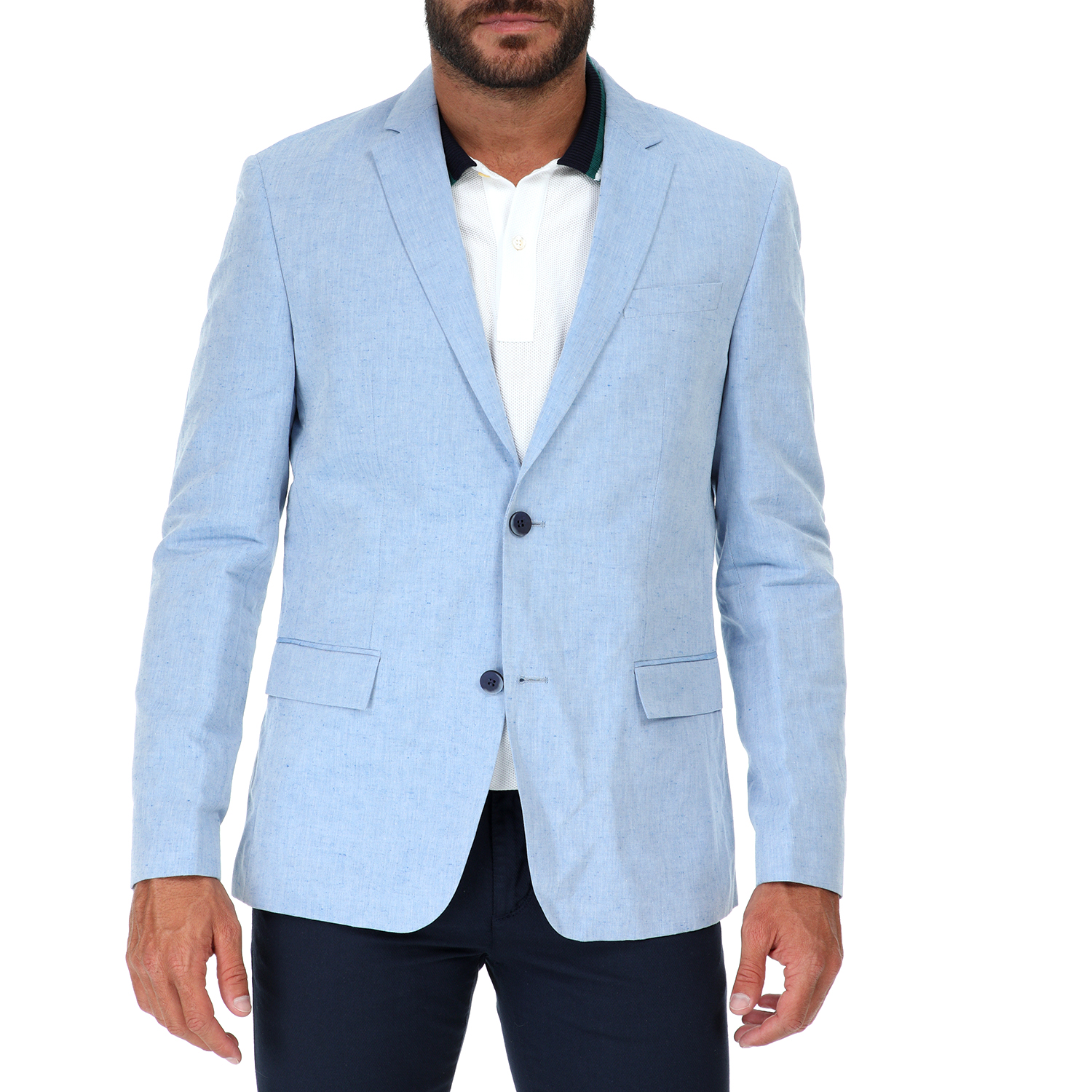 Ανδρικά/Ρούχα/Πανωφόρια/Σακάκια CK - Ανδρικό σακάκι CK SUMMER CHAMBRAY γαλάζιο