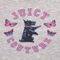 JUICY COUTURE KIDS-Βρεφική μπλούζα JUICY COUTURE KIDS SCOTTIE BUTTERFLY γκρι