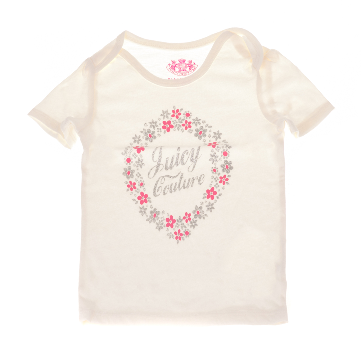 Παιδικά/Baby/Ρούχα/Μπλούζες JUICY COUTURE KIDS - Βρεφικό t-shirt JUICY COUTURE KIDS FLORAL CAMEO λευκό
