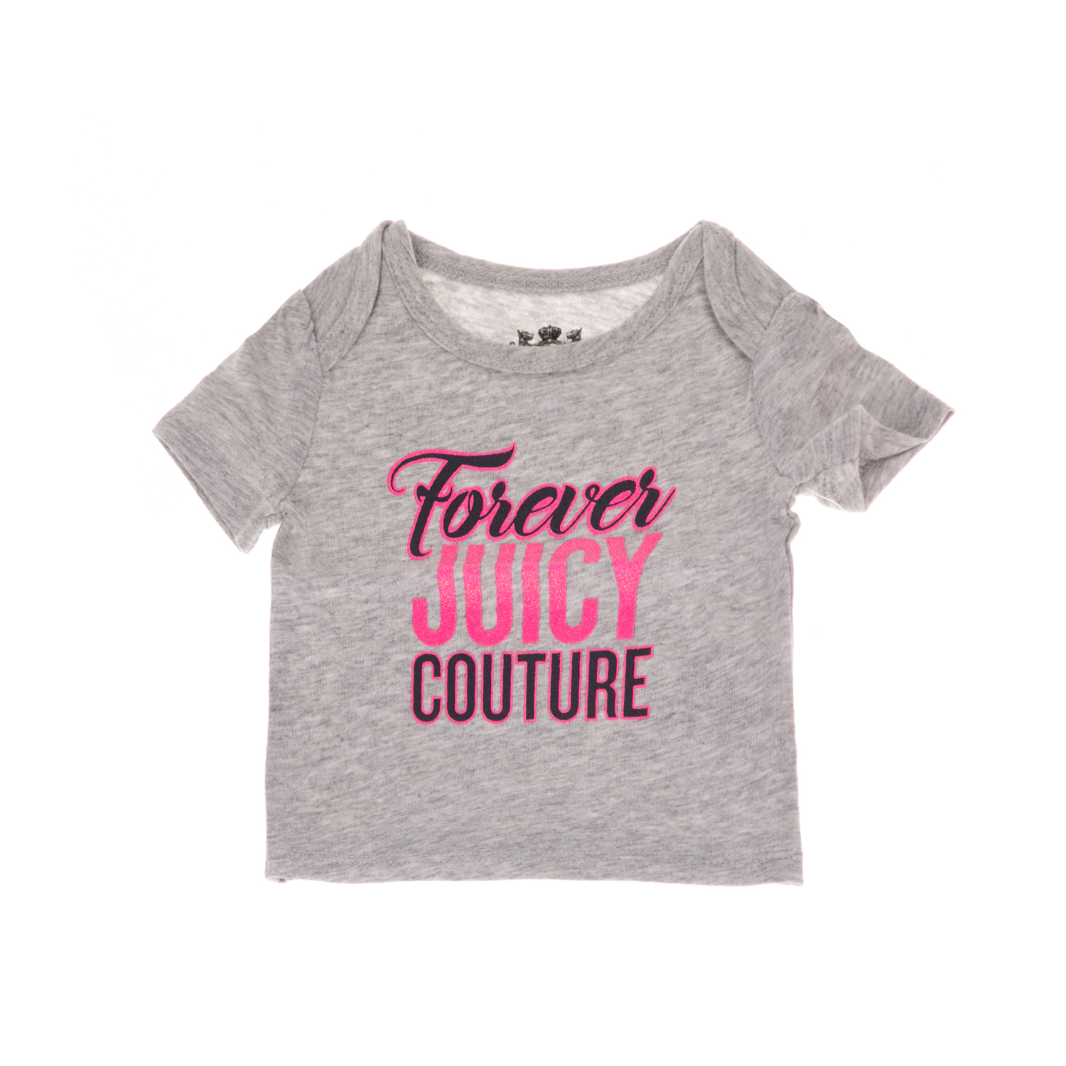 JUICY COUTURE KIDS - Βρεφικό t-shirt JUICY COUTURE KIDS FOREVER γκρι Παιδικά/Baby/Ρούχα/Μπλούζες