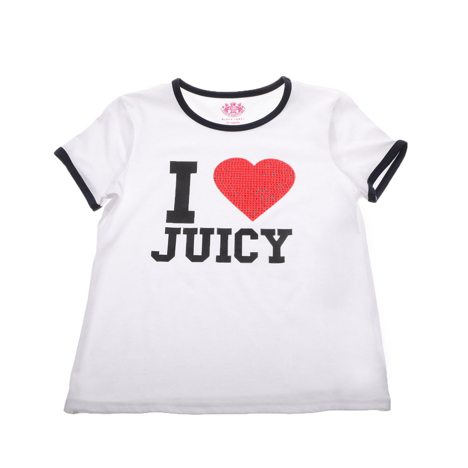 Παιδικά/Girls/Ρούχα/Μπλούζες Κοντομάνικες-Αμάνικες JUICY COUTURE KIDS - Παιδική μπλούζα JUICY COUTURE KIDS I HEART JUICY λευκή