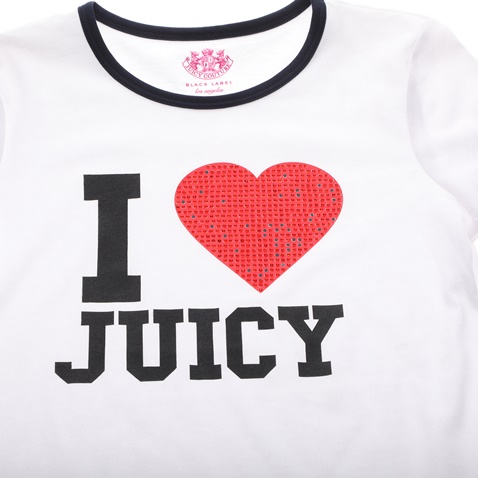 JUICY COUTURE KIDS-Παιδική μπλούζα JUICY COUTURE KIDS I HEART JUICY λευκή