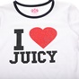 JUICY COUTURE KIDS-Παιδική μπλούζα JUICY COUTURE KIDS I HEART JUICY λευκή