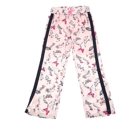 JUICY COUTURE KIDS-Παιδικό παντελόνι JUICY COUTURE KIDS BUTTERFLY GARDEN SATIN ροζ