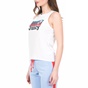 JUICY COUTURE-Γυναικεία αμάνικη μπλούζα JUICY COUTURE SUNSET λευκή