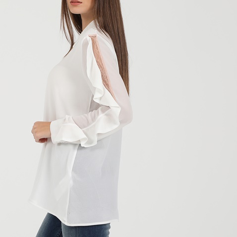 ANNARITA-Γυναικείο πουκάμισο ANNARITA λευκό