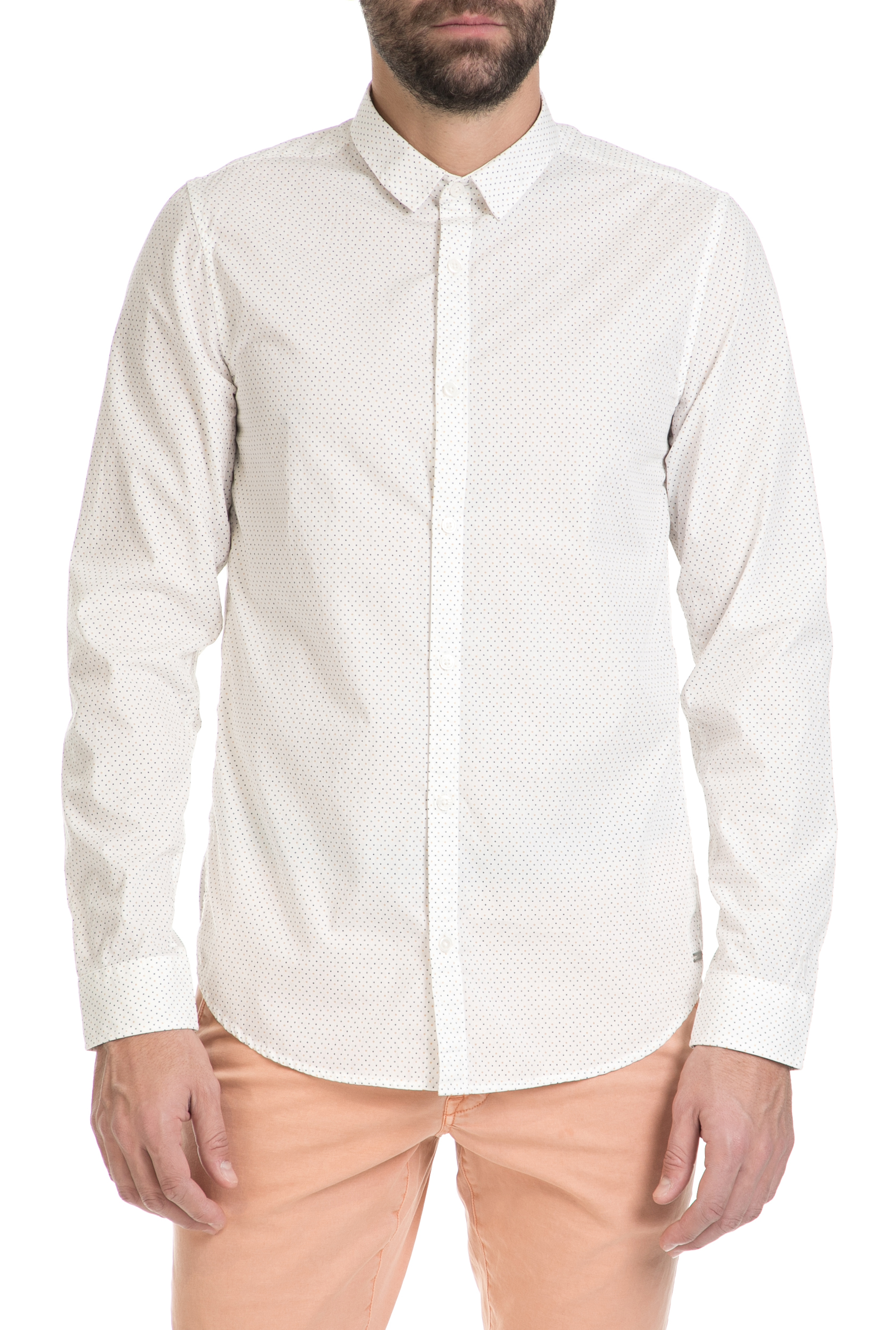 GARCIA JEANS Ανδρικό μακρυμάνικο πουκάμισο Garcia Jeans λευκό
