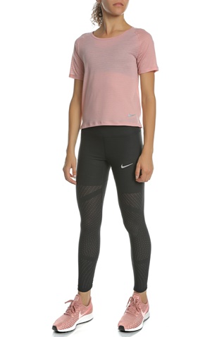 NIKE-Γυναικεία κοντομάνικη μπλούζα NIKE Dry Miler Breathe ροζ 