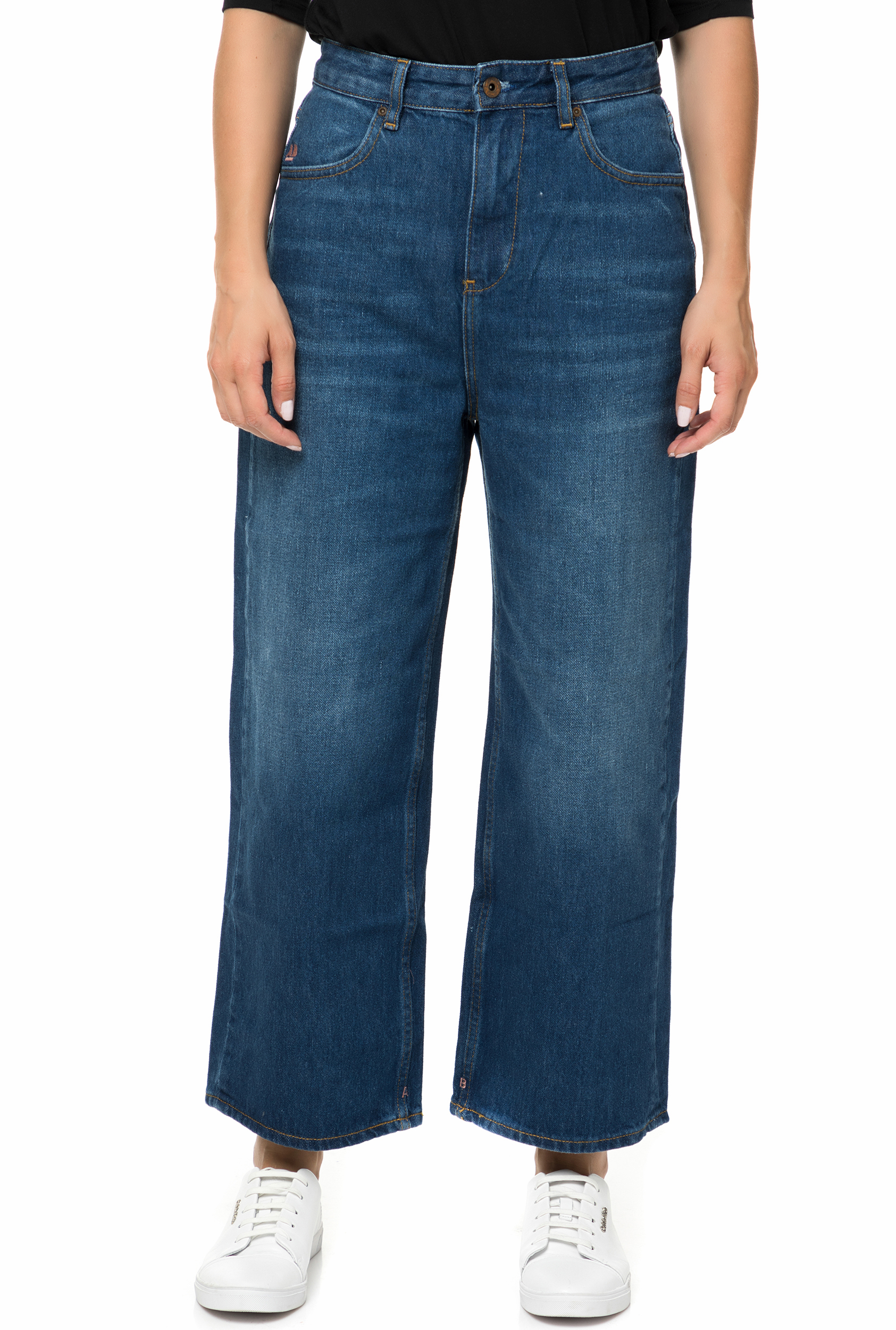 Γυναικεία/Ρούχα/Παντελόνια/Cropped SCOTCH & SODA - Γυναικεία τζιν ψηλόμεση crop παντελόνα SCOTCH & SODA μπλε