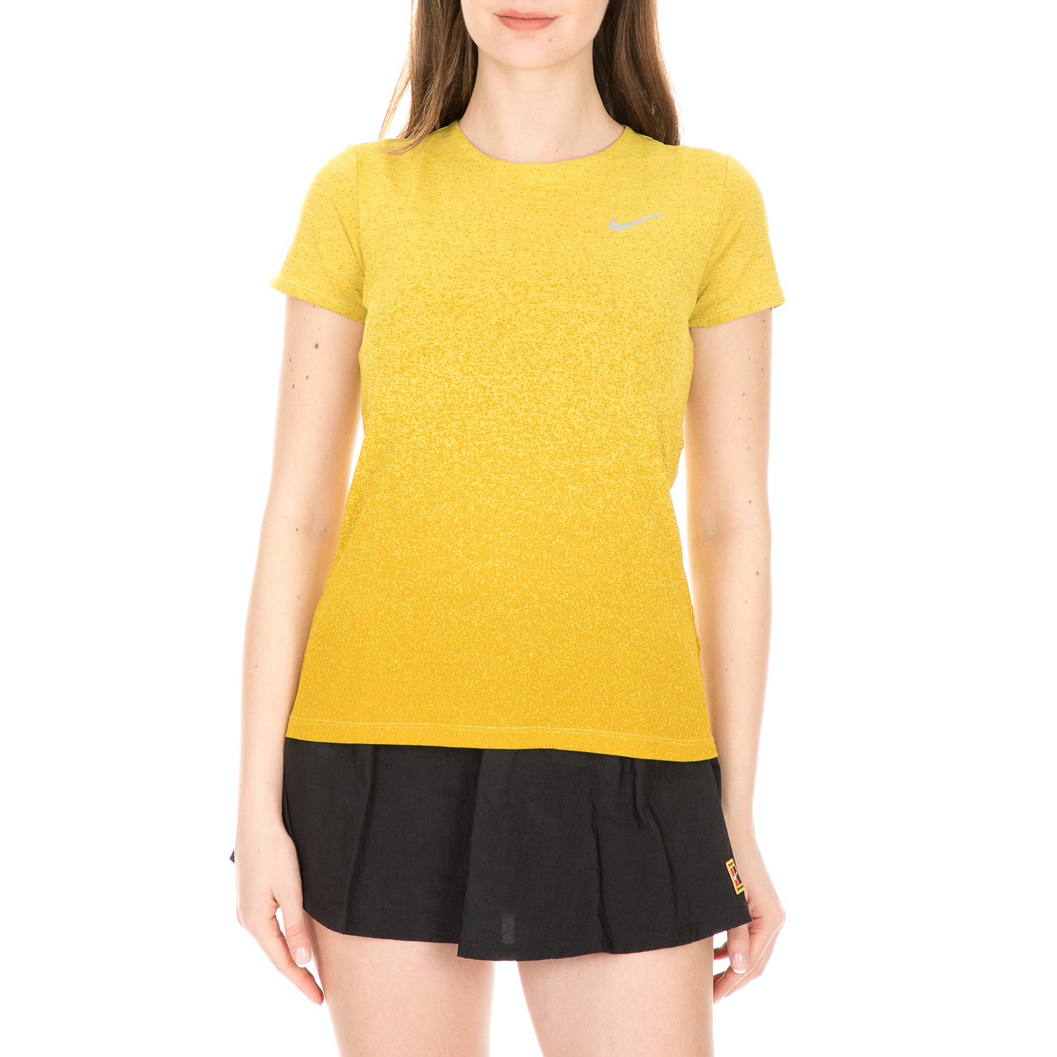 NIKE - Γυναικείο t-shirt NIKE MEDALIST TOP κίτρινο Γυναικεία/Ρούχα/Αθλητικά/T-shirt-Τοπ