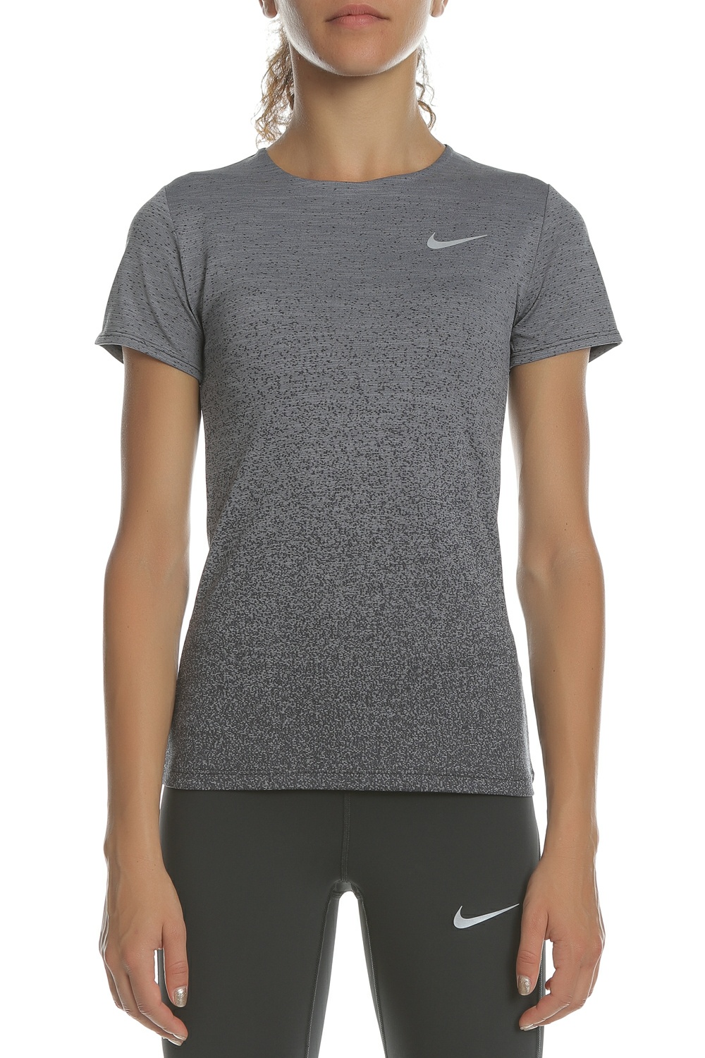 NIKE - Γυναικεία μπλούζα running Nike DRY MEDALIST ανθρακί Γυναικεία/Ρούχα/Αθλητικά/T-shirt-Τοπ