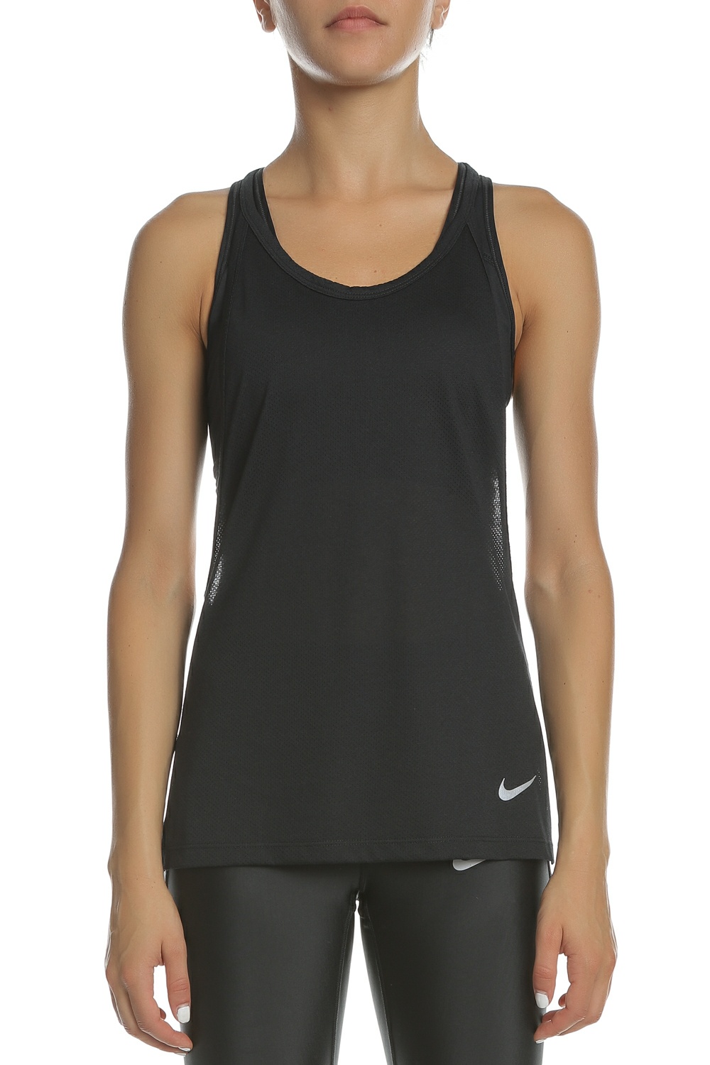 NIKE - Γυναικεία αμάνικη μπλούζα TAILWIND TOP SS COOL LX μαύρη Γυναικεία/Ρούχα/Αθλητικά/T-shirt-Τοπ
