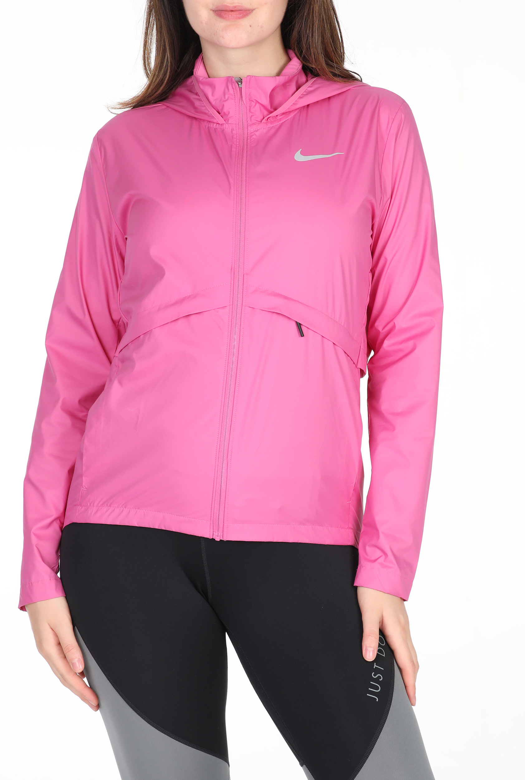 Γυναικεία/Ρούχα/Πανωφόρια/Τζάκετς NIKE - Γυναικείο αντιανεμικό jacket NIKE ESSNTL JKT HD ροζ