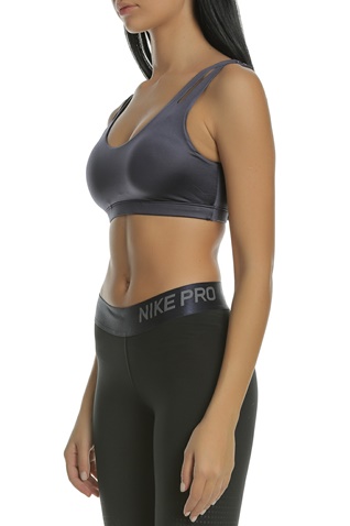 NIKE-Γυναικείο αθλητικό μπουστάκια NIKE INDY SHINE BRA ανθρακί