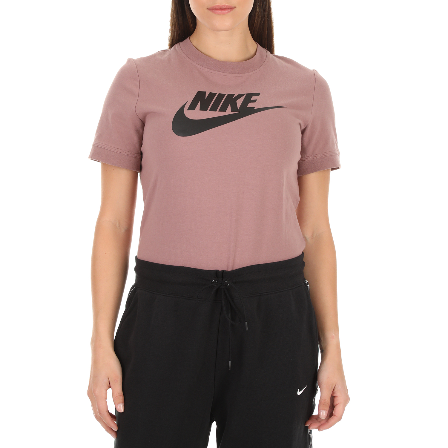 NIKE - Γυναικείο κοντομάνικο κορμάκι ESSNTL ροζ Γυναικεία/Ρούχα/Αθλητικά/T-shirt-Τοπ