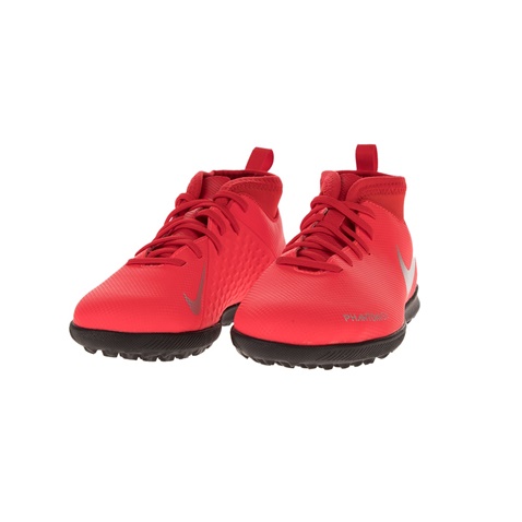 NIKE-Παιδικά ποδοσφαιρικά παπούτσια JR PHANTOM VSN CLUB DF TF κόκκινα ασημί