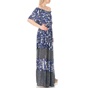ANNARITA-Γυναικείο μακρύ φόρεμα ANNARITA μπλε