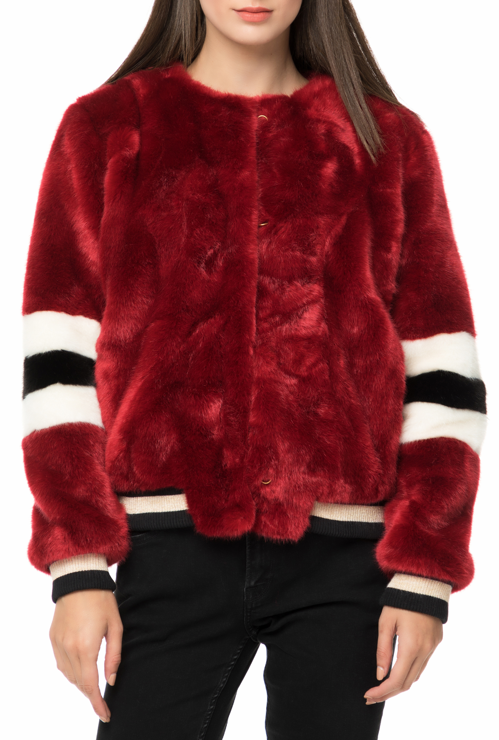 GAS Γυναικείο γούνινο jacket GAS GIUBBINI DELIZIA κόκκινο