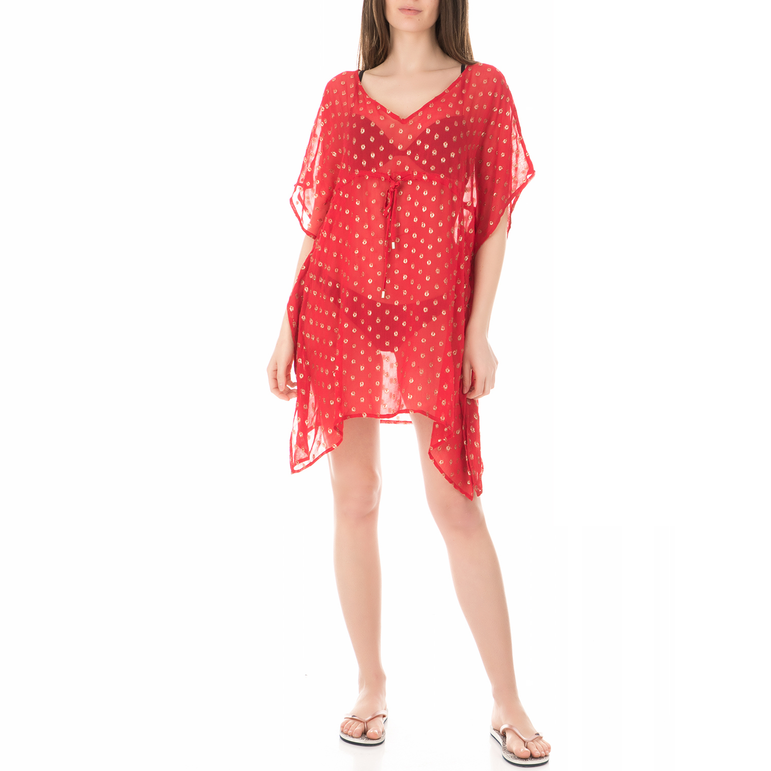 HIPANEMA - Γυναικείο καφτάνι HIPANEMA κόκκινο Γυναικεία/Ρούχα/Beachwear