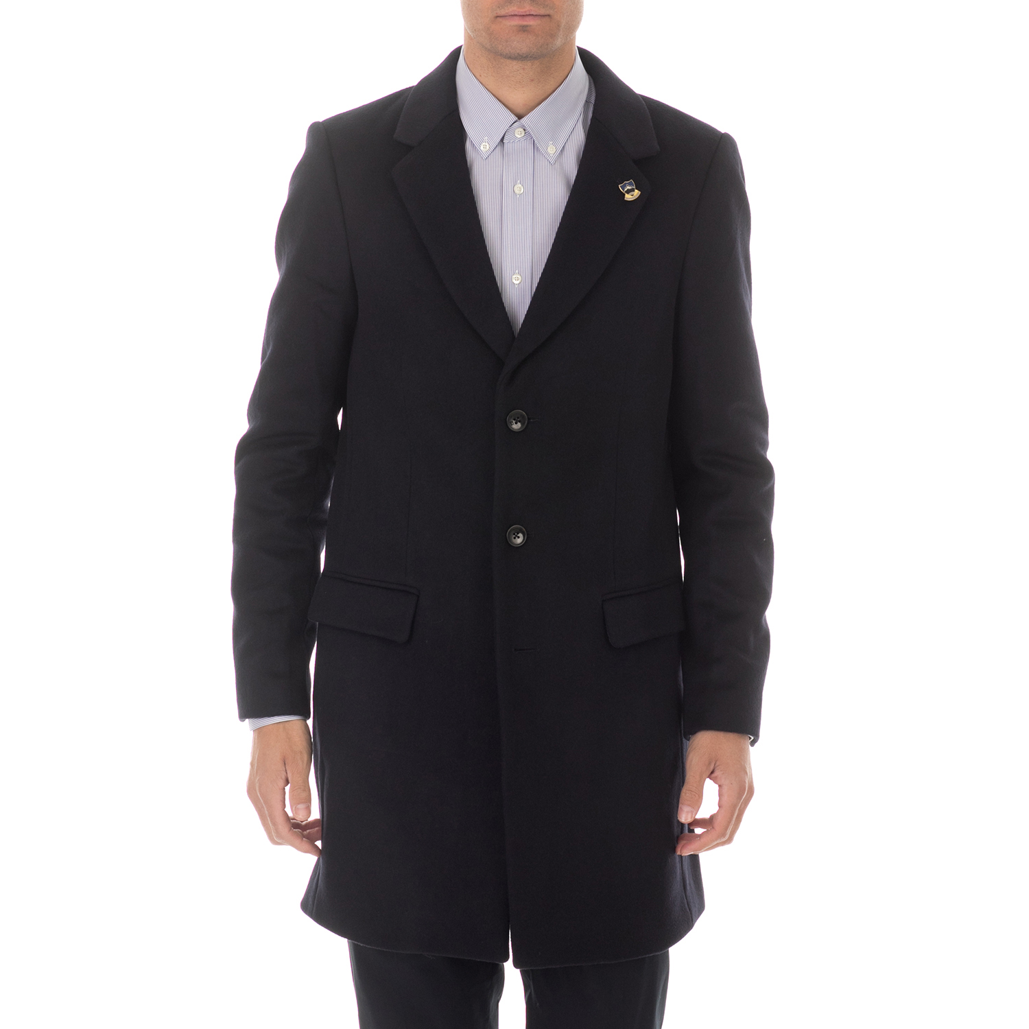 Ανδρικά/Ρούχα/Πανωφόρια/Παλτό SCOTCH & SODA - Ανδρικό παλτό SCOTCH & SODA Classic 3-button σκούρο μπλέ