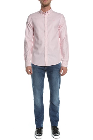 SCOTCH & SODA-Ανδρικό μακρυμάνικο πουκάμισο SCOTCH & SODA ροζ