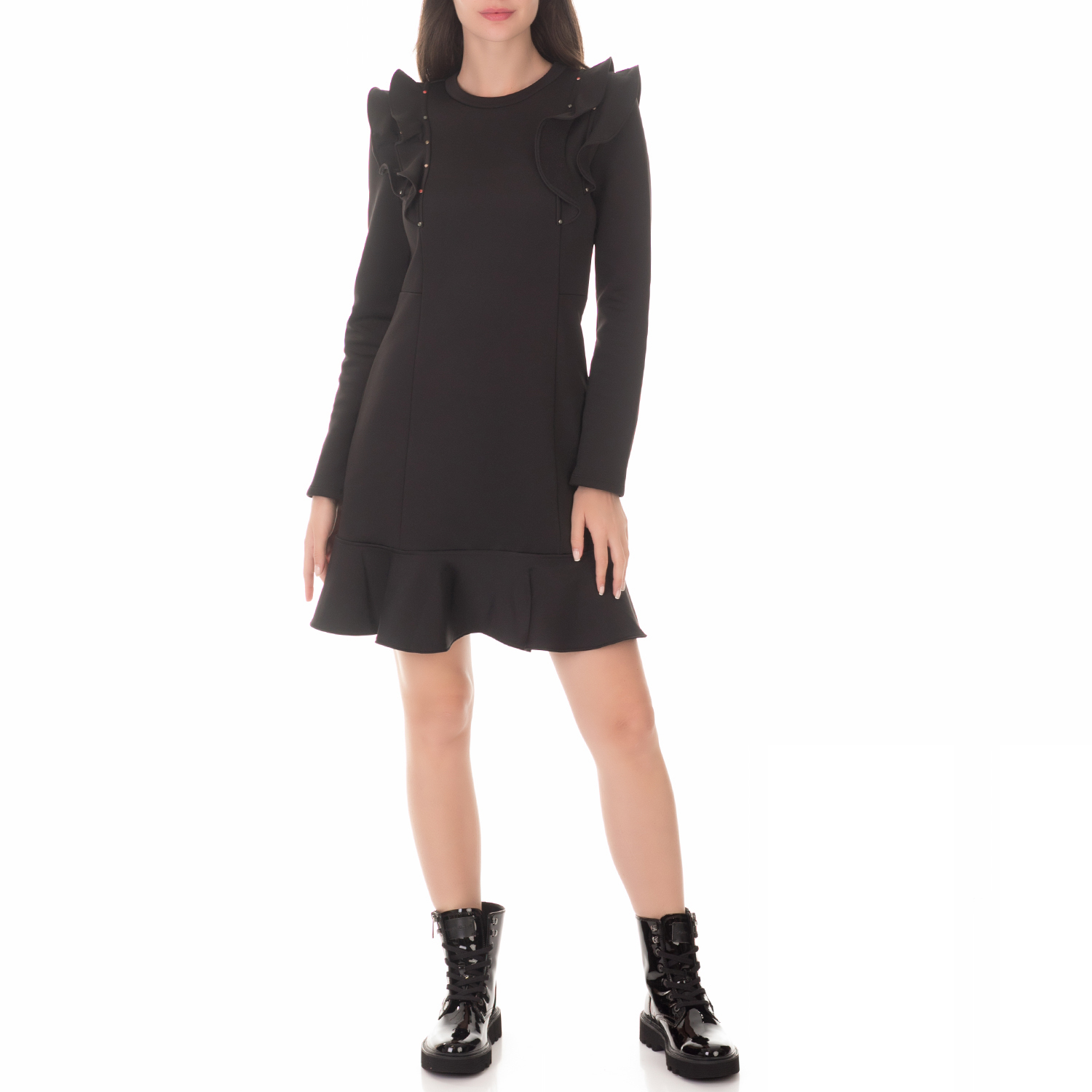 Γυναικεία/Ρούχα/Φορέματα/Μίνι SCOTCH & SODA - Γυναικείο μίνι φόρεμα SCOTCH & SODA Technical sweat dress μαύρο